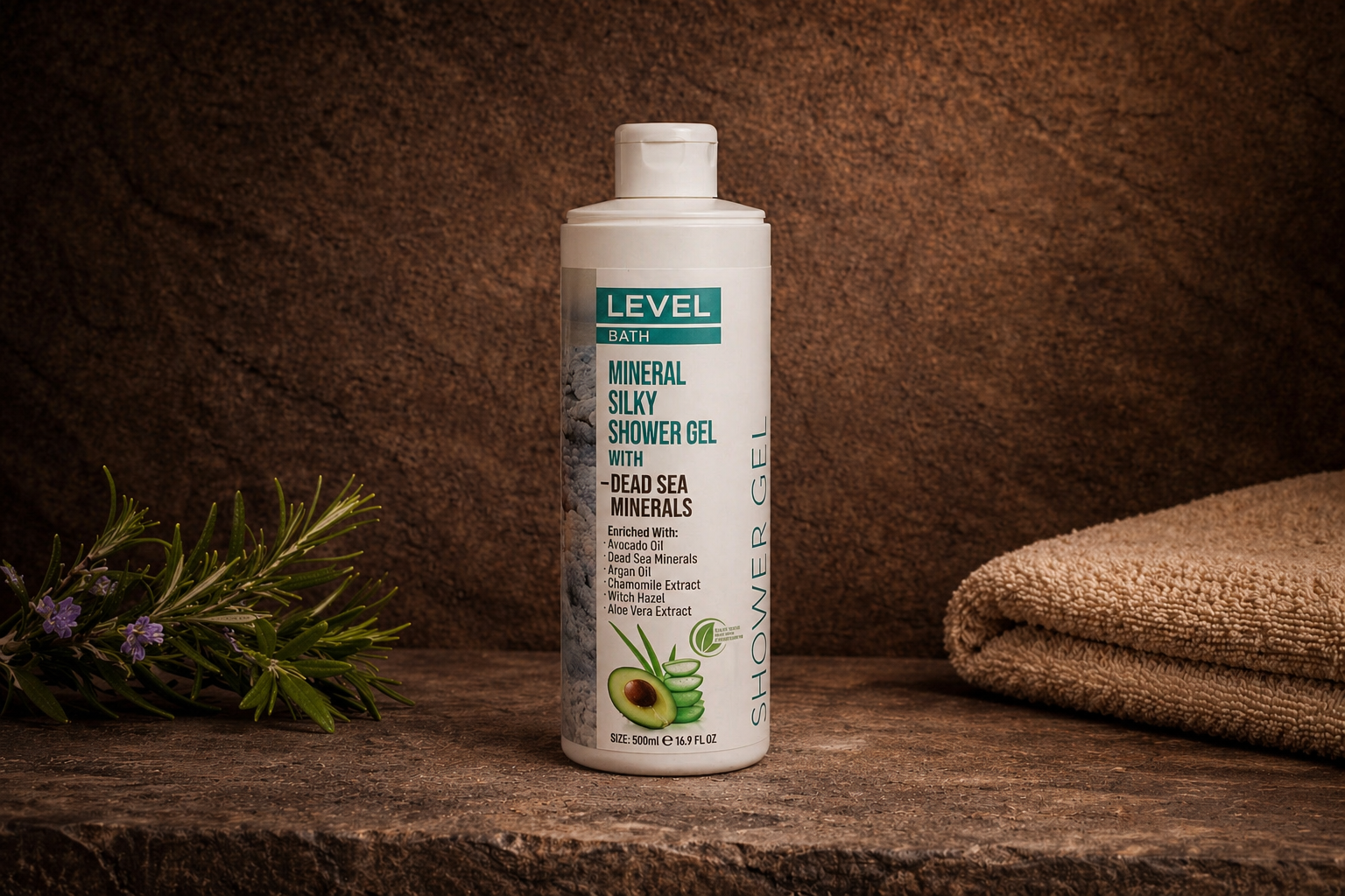 Level Mineral Silky Shower Gel – Dusjgel med Dødehavsmineraler