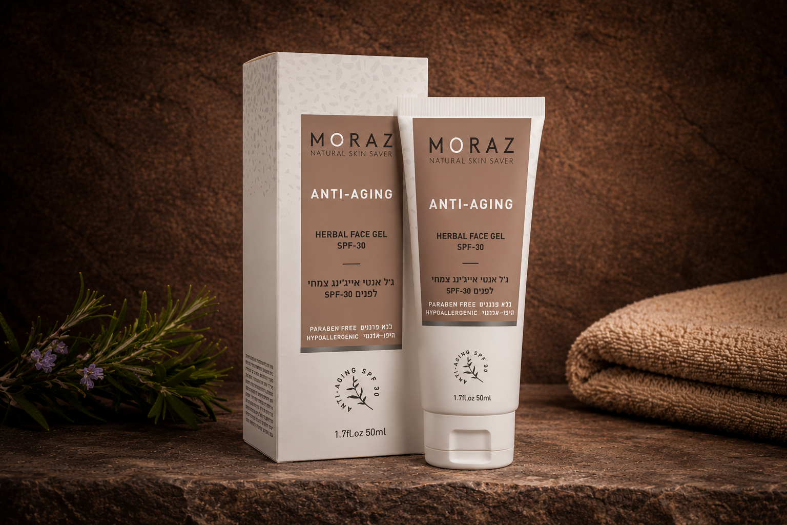 Moraz Anti-Aging Face Gel SPF 30 - Lett ansiktsgel med myk og silkeglatt finish